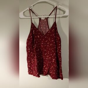 No Boundaries Burgundy Floral Camisole